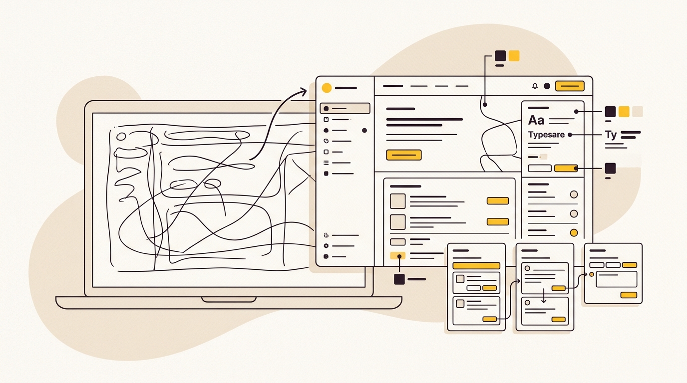 Claude Design prototyping draft being refined into a structured product interface