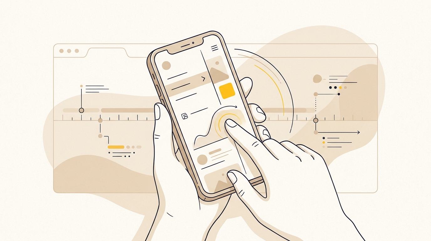 A person tapping a mobile menu to illustrate how to fix INP Core Web Vitals without sacrificing design.