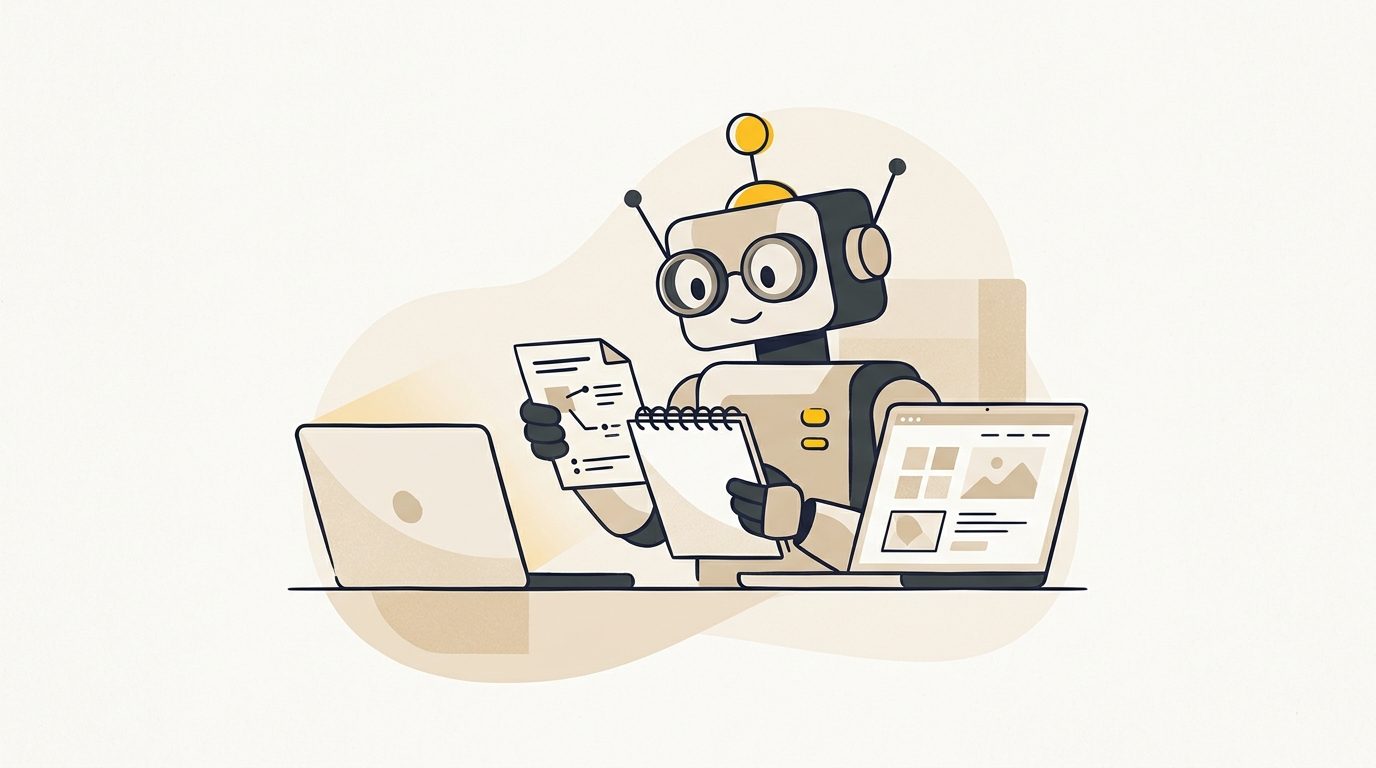 A small business website being read by an AI assistant