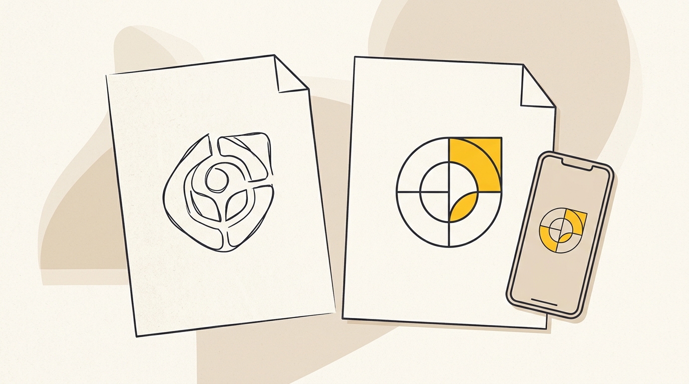 An established logo being carefully refined for clearer recognition across print and mobile.