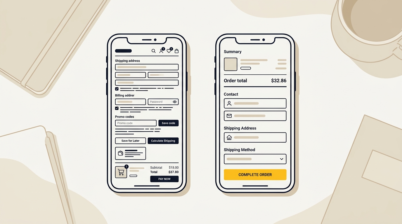 A mobile checkout design showing clear pricing and a simple payment flow for Shopify checkout optimization.